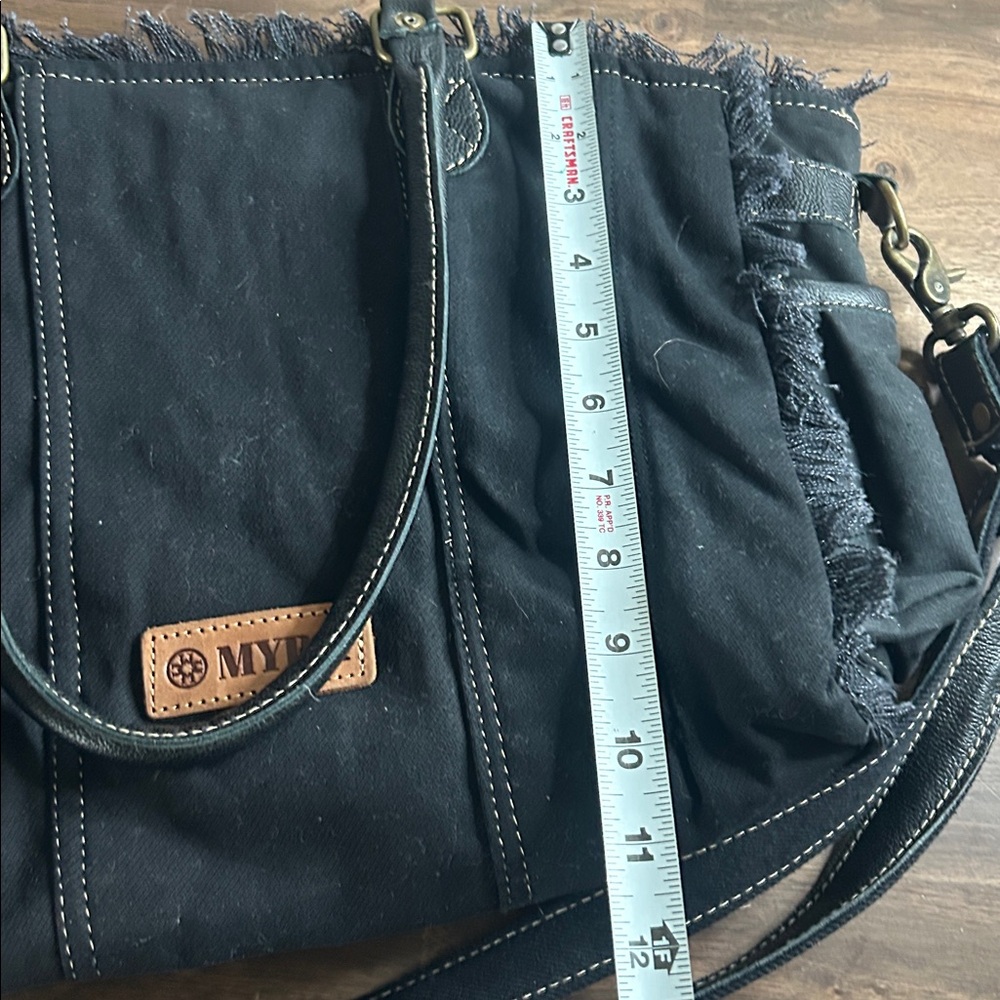 Myra Bag Coastal Steel Upcycled Tote Shoulder Purse NEW Black - Picture 9 of 9
